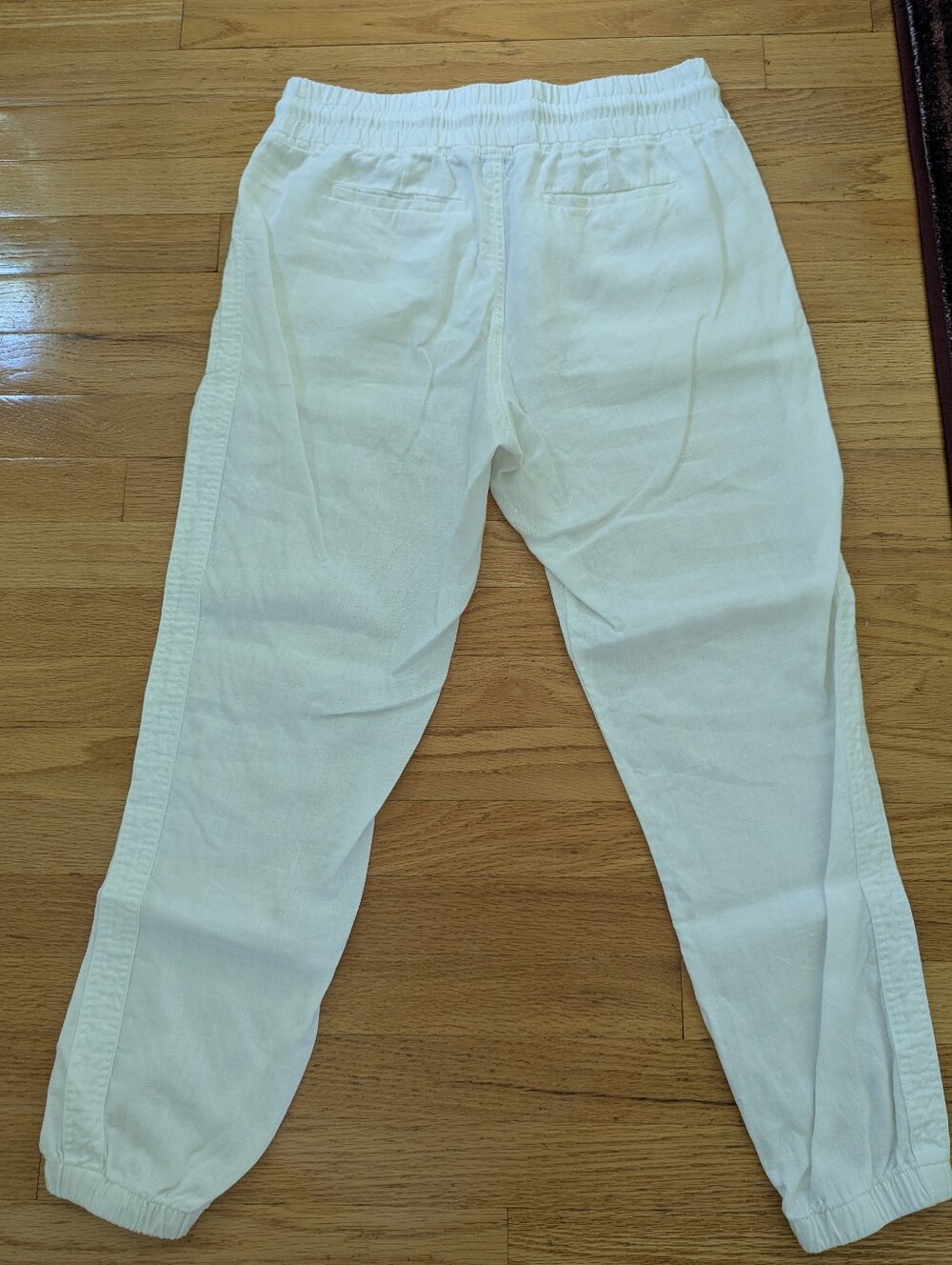 ATHLETA 🌴CABO🌴 WHITE LINEN JOGGERS  SZ. 8, LIKE NEW! - Picture 2 of 7